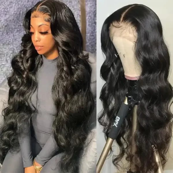 13×6 Lace Front Body Wave Pre Plucked Virgin Human Hair Wig 150% Density